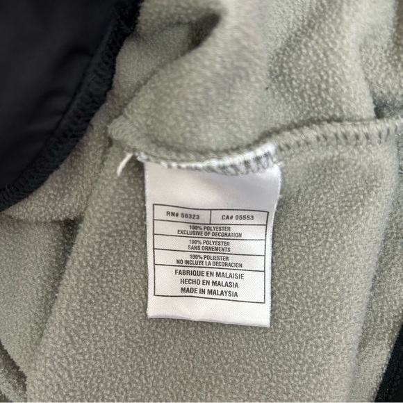 Nike Vintage Black and Gray Fleece Jacket with Stand-Up Collar - Picture 5 of 5